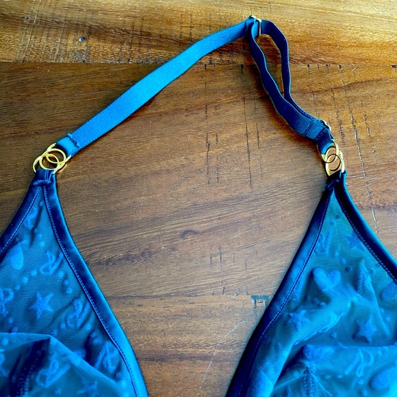 BRAND NEW Victoria Secrets Green Textured Teddy Size Large - Picture 5 of 6